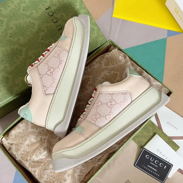 Gucci Sneakers Low-Top Lace-Up with Web Stripe and GG Canvas product detail image 18