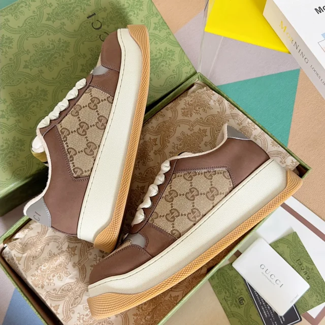 Gucci Sneakers Low-Top Lace-Up with Web Stripe and GG Canvas product detail image 34