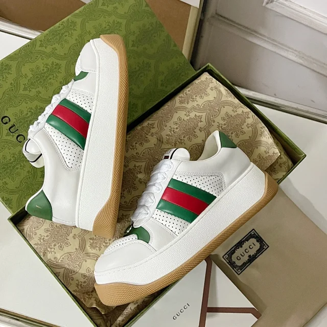Gucci Sneakers Low-Top Lace-Up with Web Stripe and GG Canvas product detail image 27