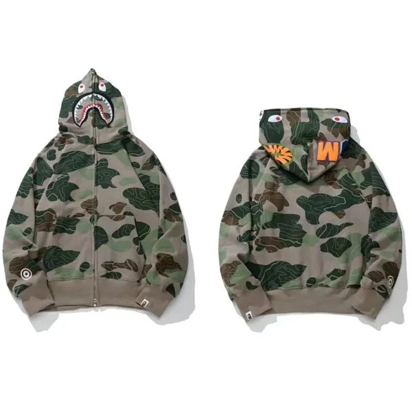 A Bathing Ape Shark Camo Shorts Blue - 19