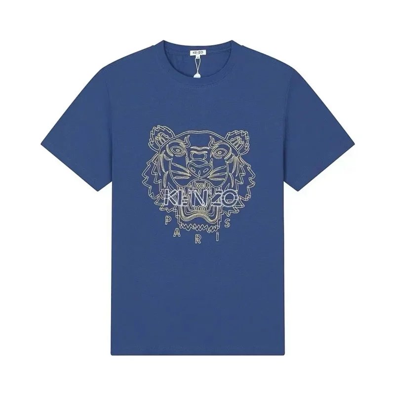 Kenzo Tiger Embroidered Black T-Shirt - 40