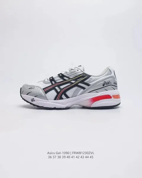 Asics Gel-1090 Silver Red Black Running Shoes - 27