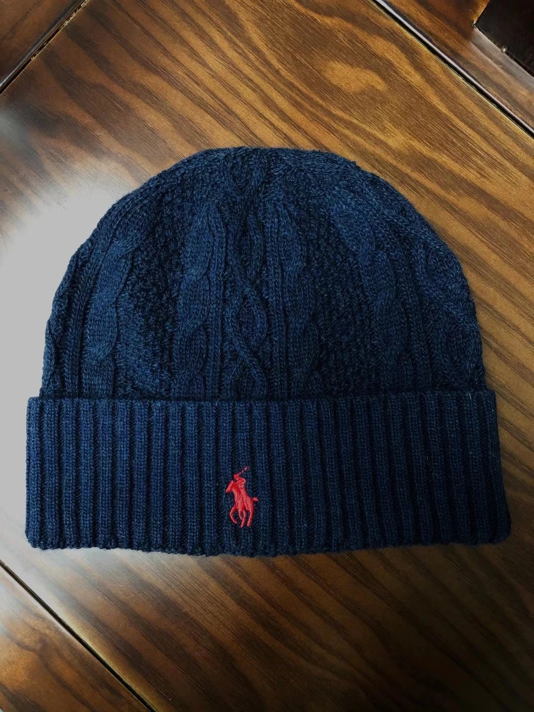 Ralph Lauren Polo Bear Cable Knit Beanie Gray - 20