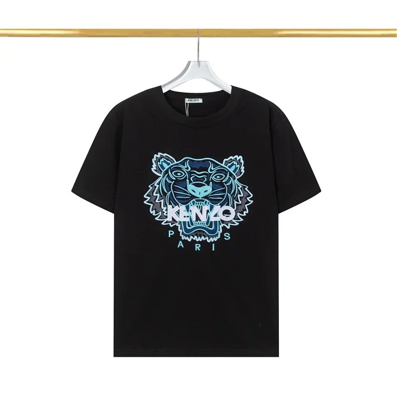 Kenzo Tiger Embroidered Black T-Shirt - 29