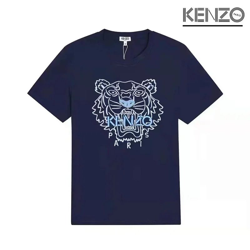 Kenzo Tiger Embroidered Black T-Shirt - 28