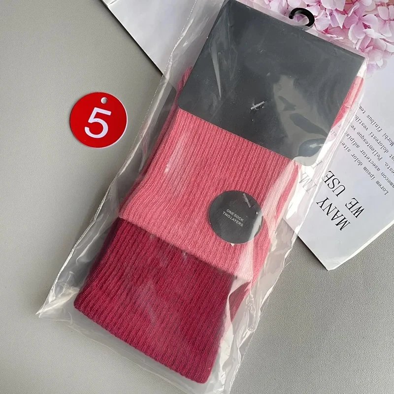 OneSock TwoLayers Pink Gradient Socks - 1