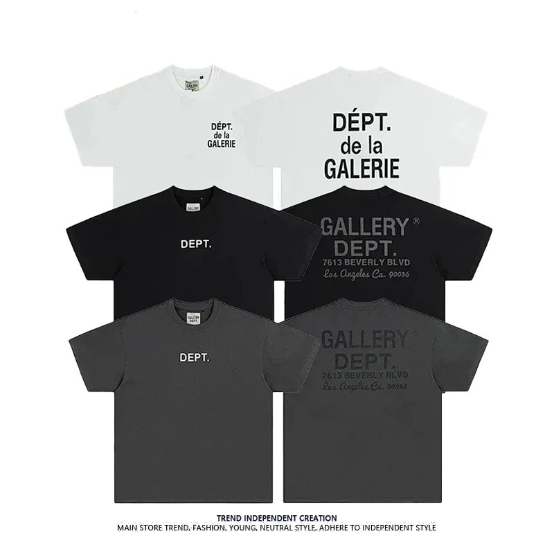 VG Letter Basic Logo Print Short Sleeve T-Shirt Cotton Streetwear Loose Unisex Couple Tee