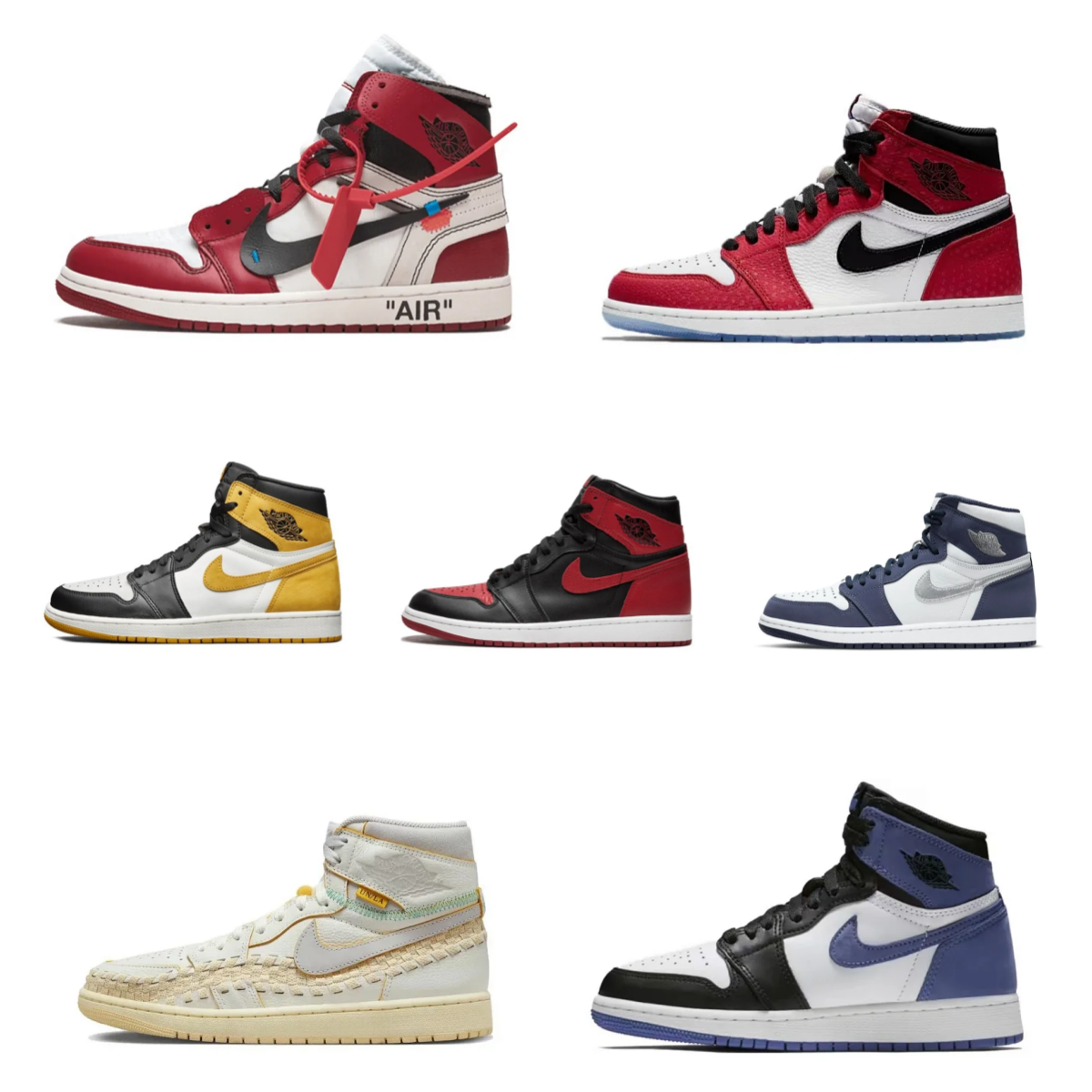 Air Jordan 1 High-Top Sneakers — Multiple Colorways