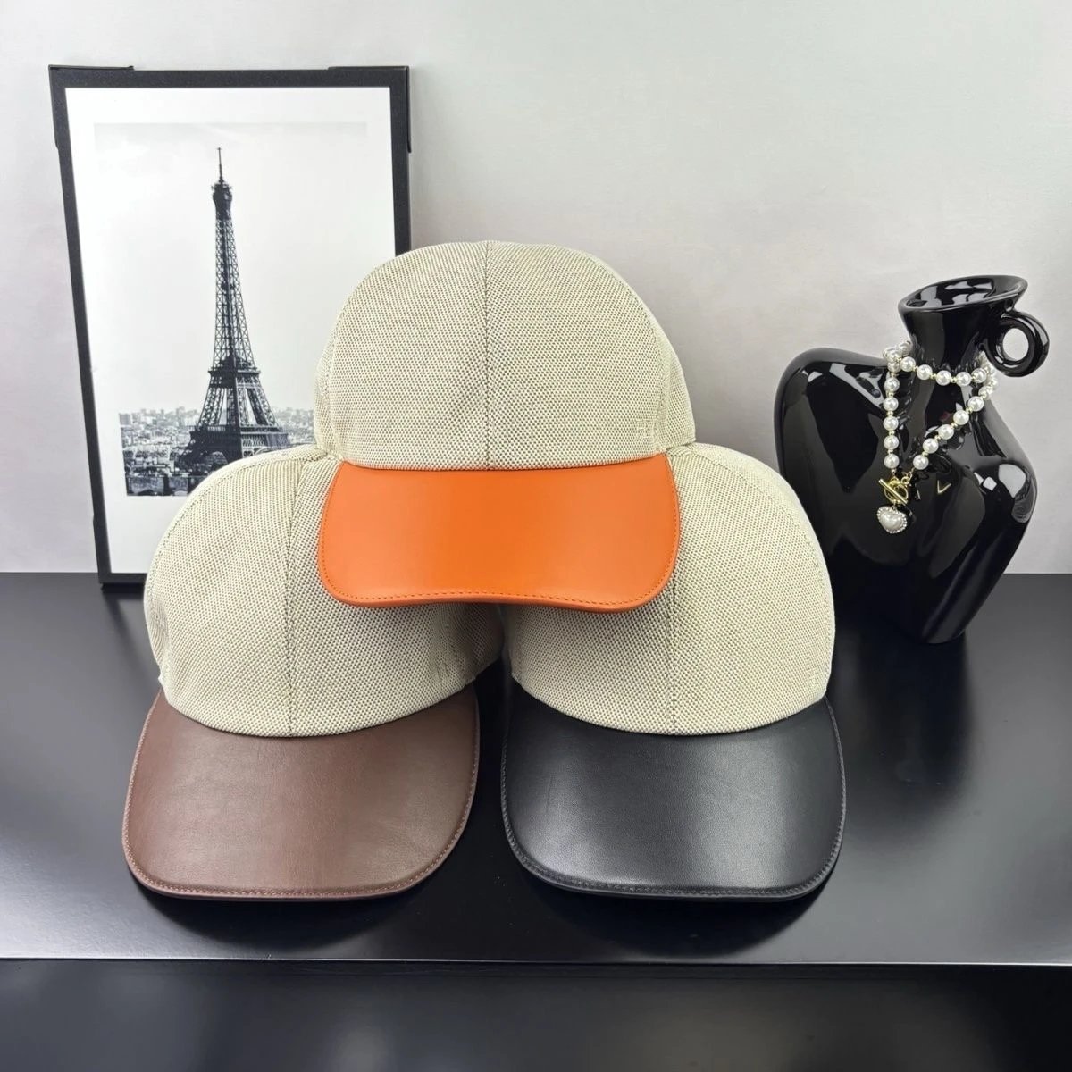 H Trendy Color Block Duck Cap
