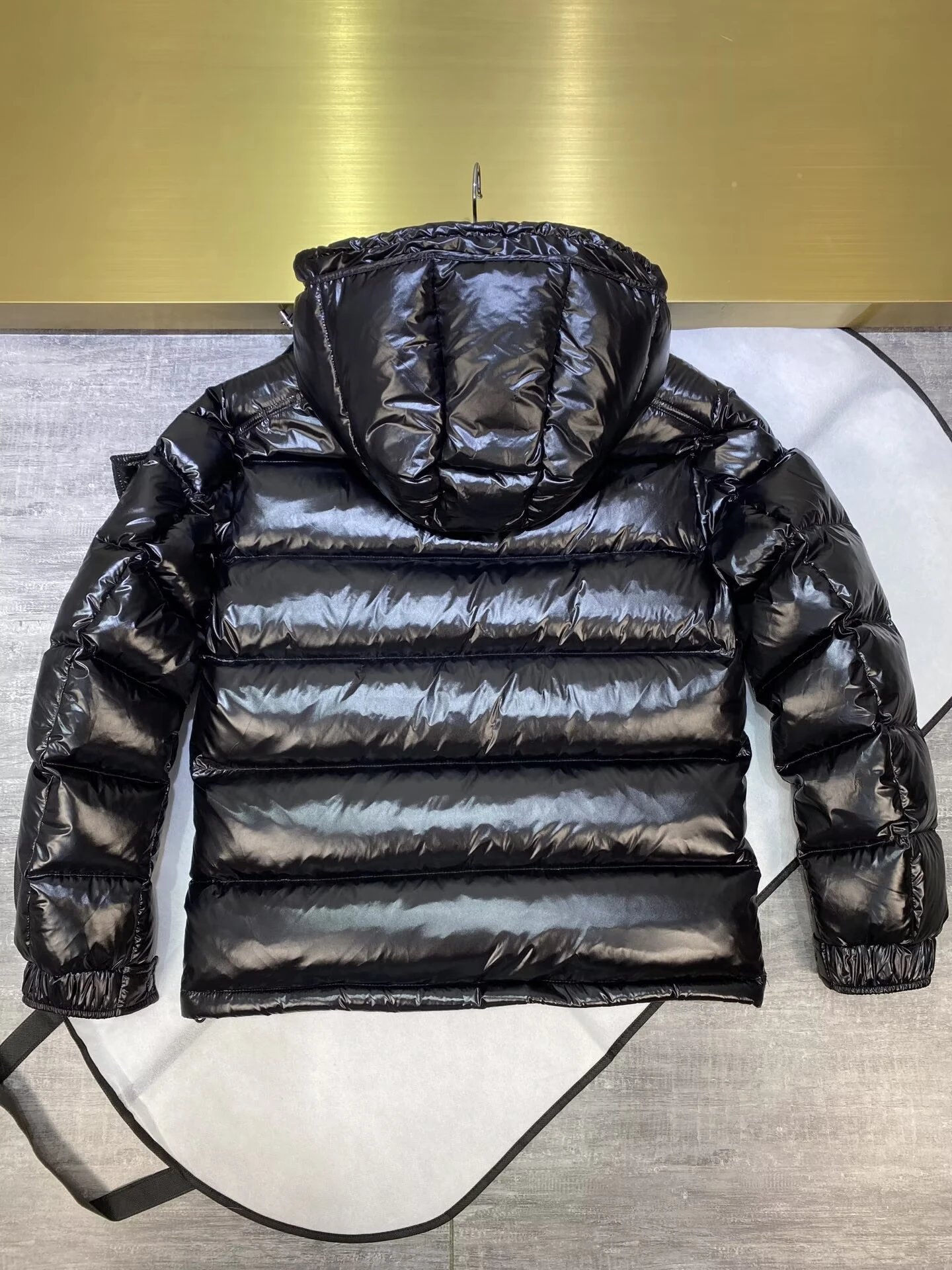 Moncler Maya Down Jacket Black Glossy Finish - 7