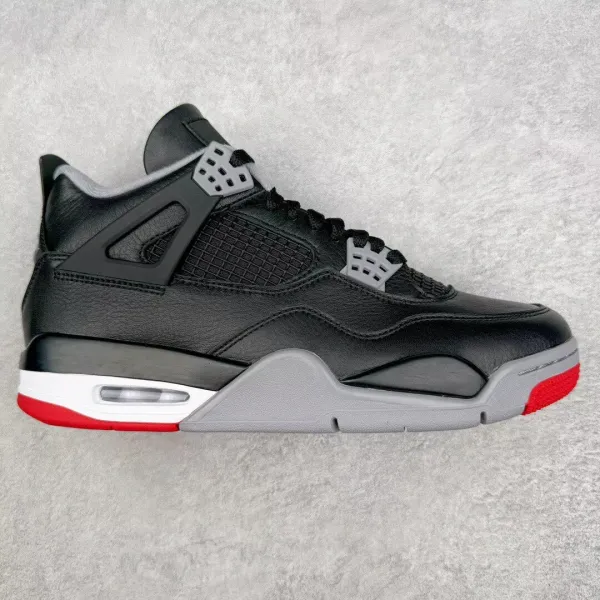 Air Jordan 4 Retro Black Cement Red Sneakers - 1