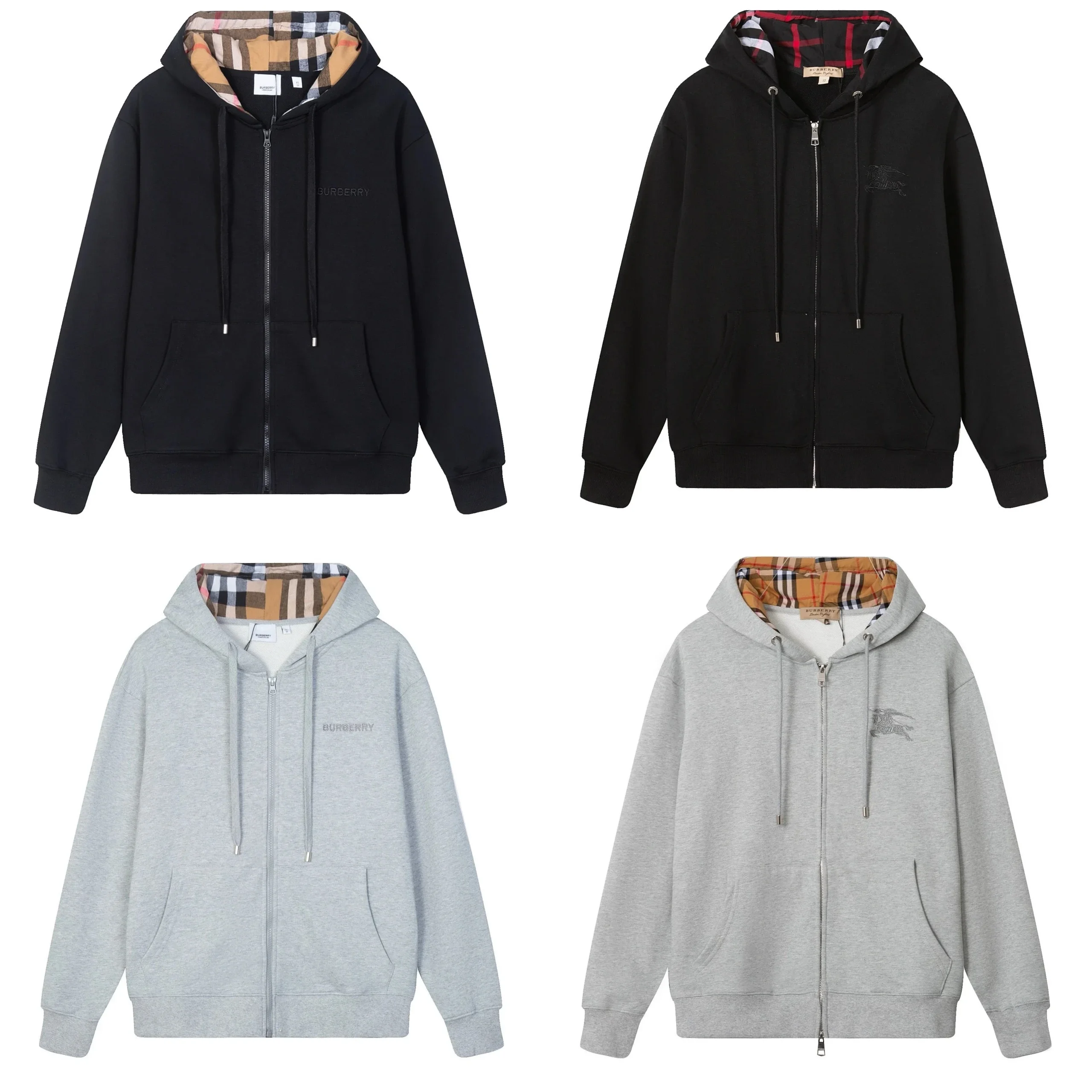 Burberry Classic Check-Lined Zip-Up Hoodie | LINKS4REPS