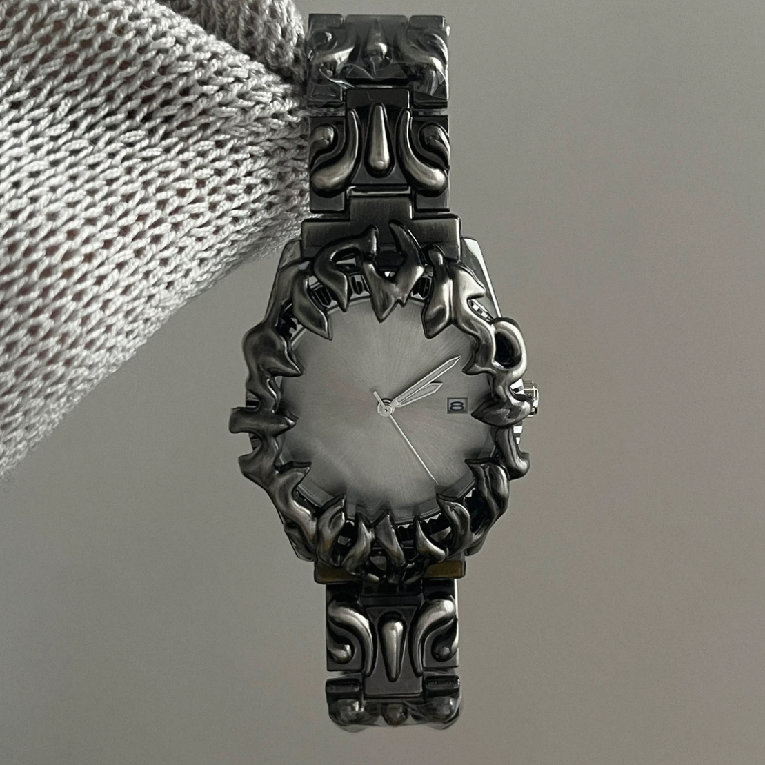 Silver black white surface