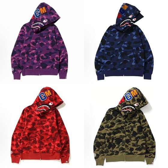 3D Print Camo Jacket Hoodie Zip-Up男女情侣卫衣-BL