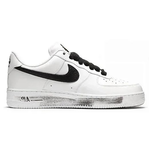 Nike Air Force 1 Low White/Black Distressed Sneakers