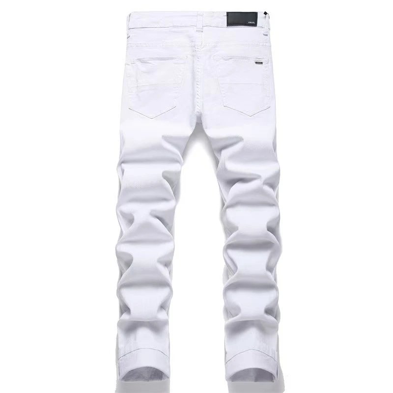 Amiri Tiger Embroidered Black Slim Fit Jeans - 38
