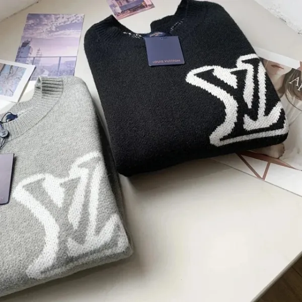 Louis Vuitton LV Monogram Knit Sweater Black - 5