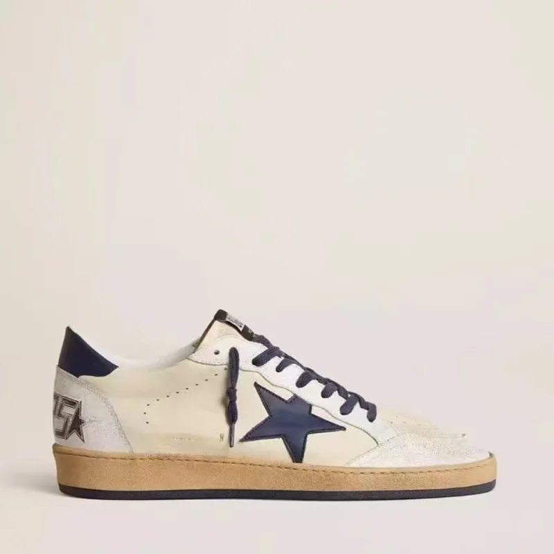Golden Goose Superstar White Navy Star Casual Sneakers