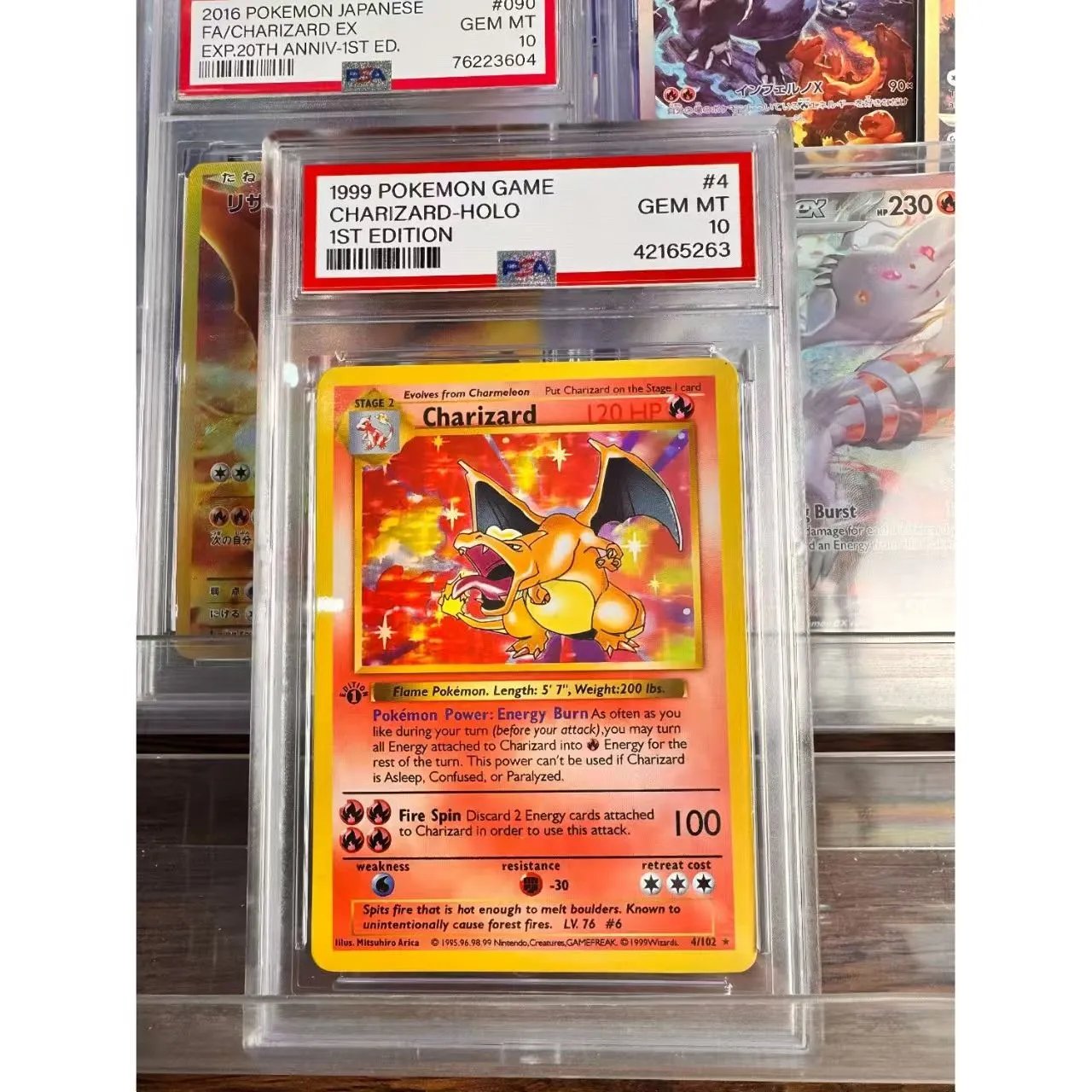 Pok é mon PSA 10 Flame Dragon Series Brick Collection