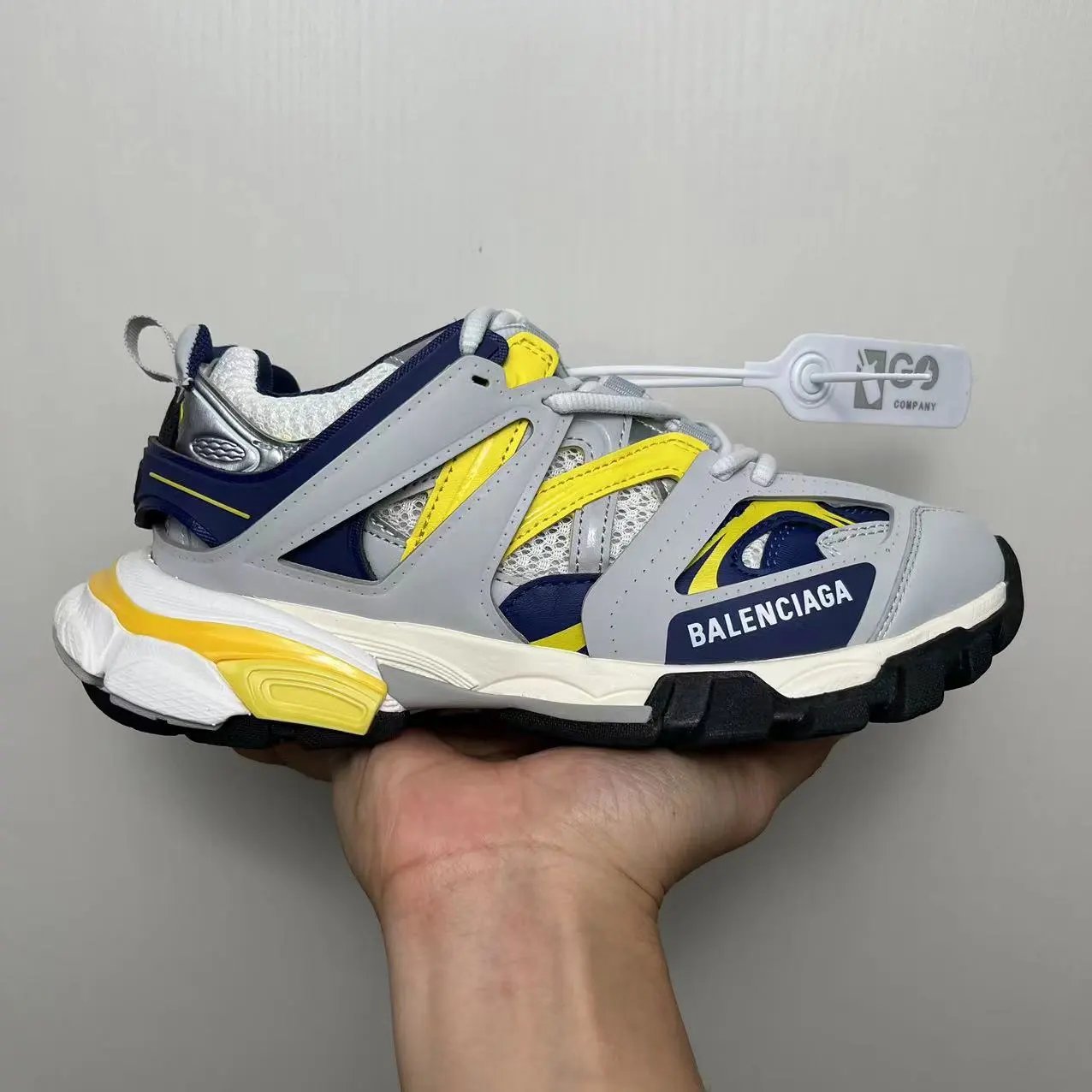 Balenciaga Track Trainer Grey Blue Yellow 542023 W1GC1 1247