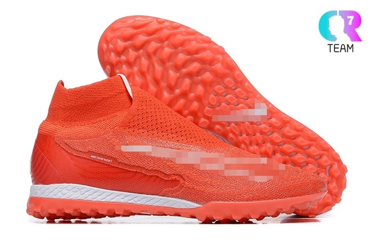国潮 High-top Phantom GX Double Waterproof Fish Silk Full Knit MD Grass Spikes Soccer Shoes TF39-45