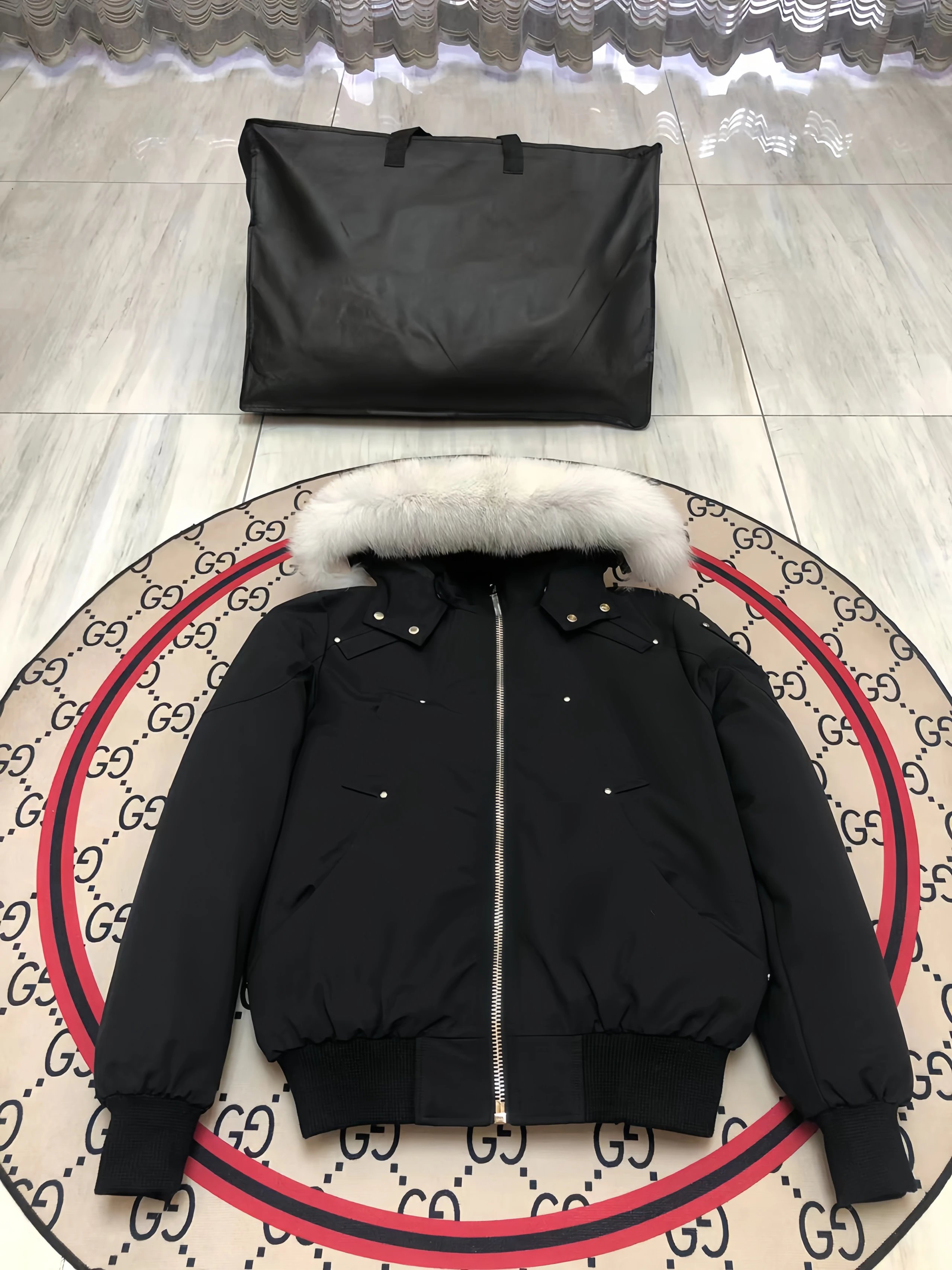 Black Color with White Fur