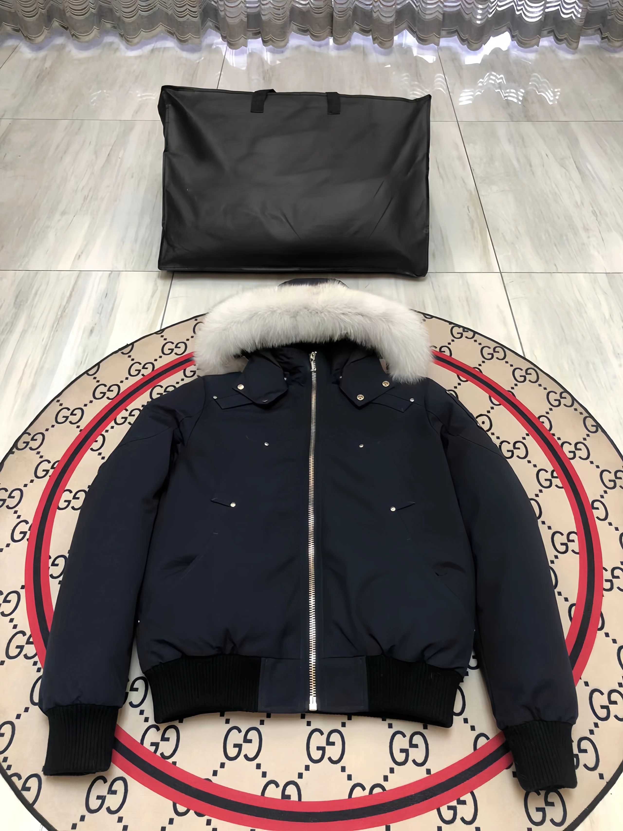Dark Blue Color with White Fur