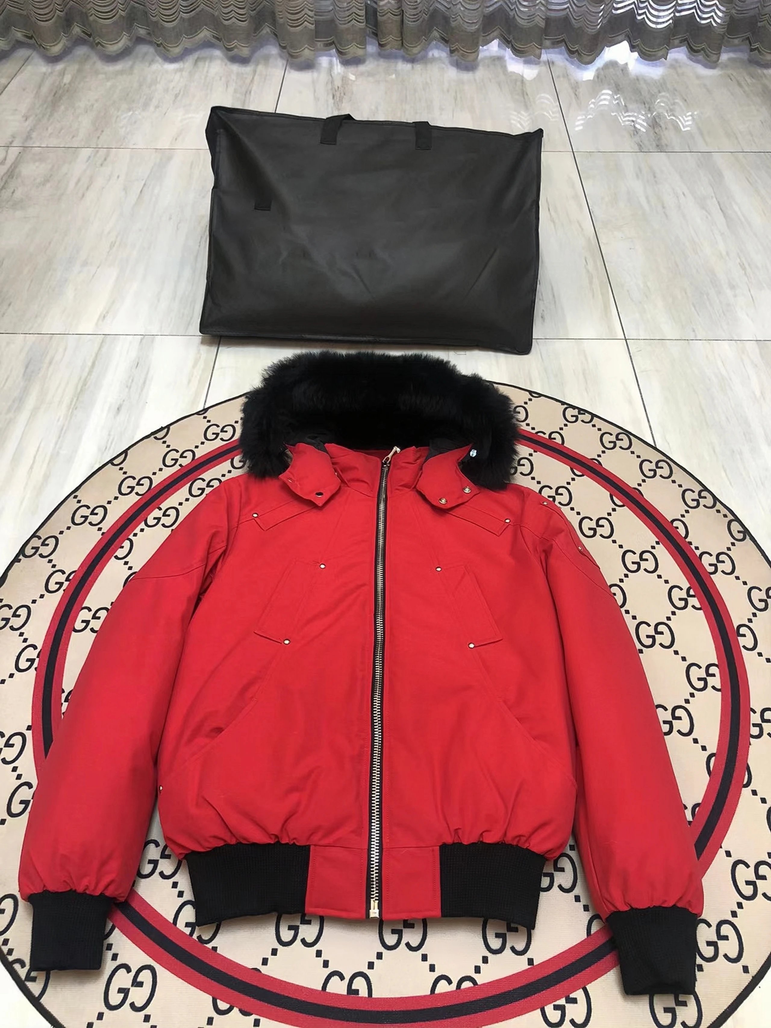 Red Color with Black Fur
