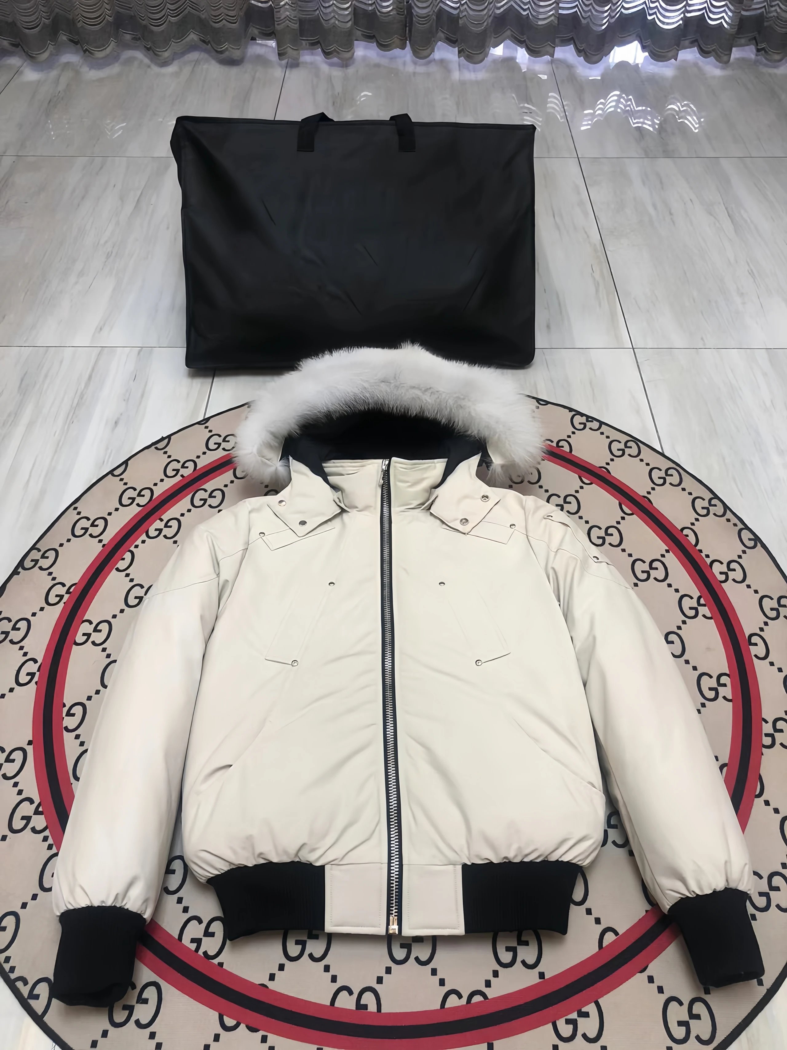 Off white color with white fur