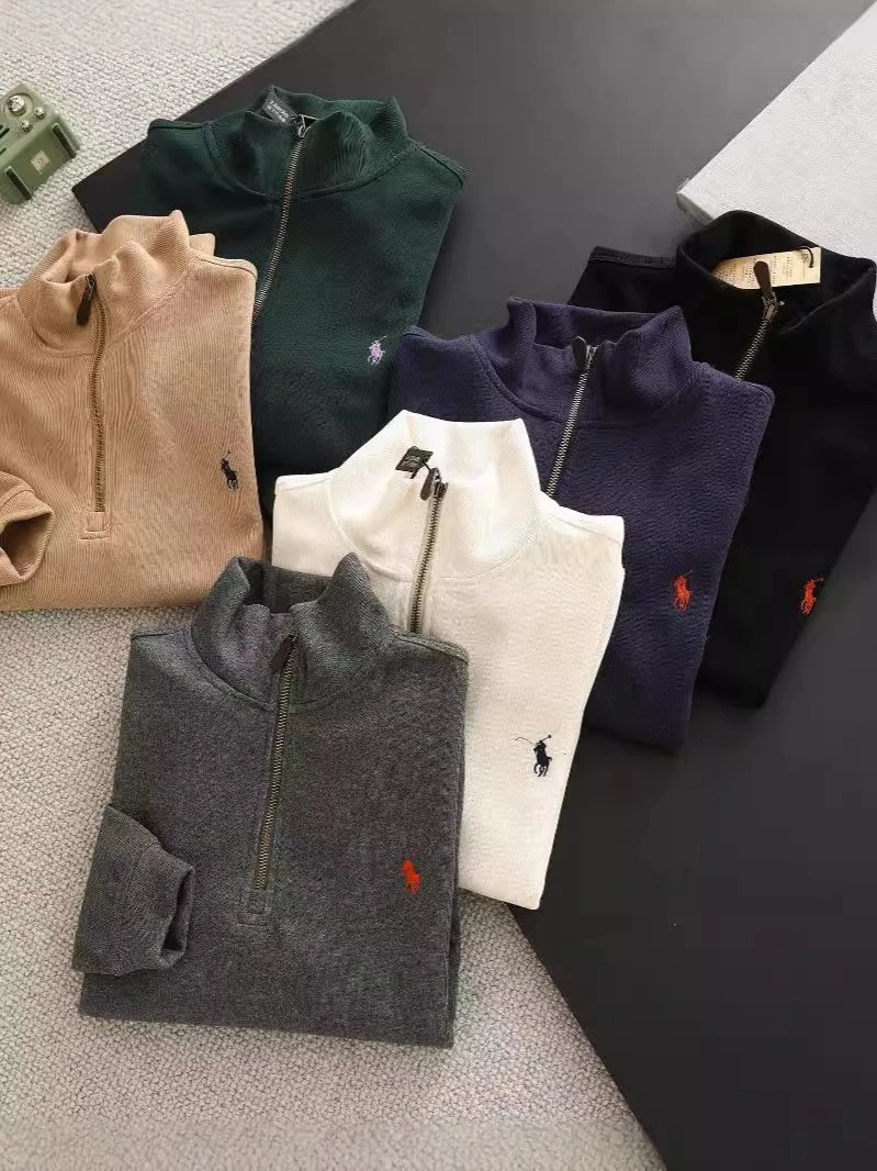 Polo Sport Half-Zip Ribbed Sweater Gray - 17
