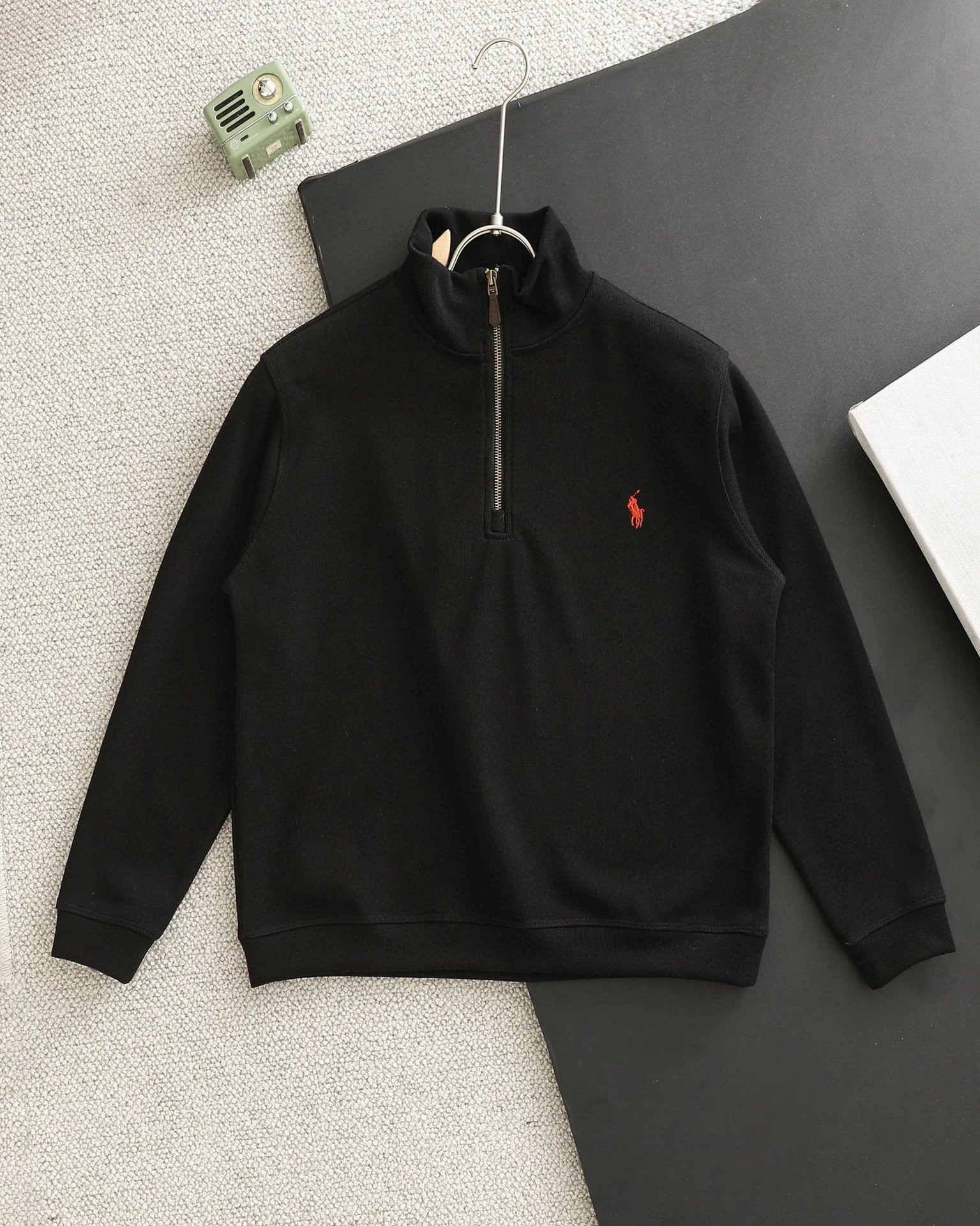 Polo Sport Half-Zip Ribbed Sweater Gray - 24