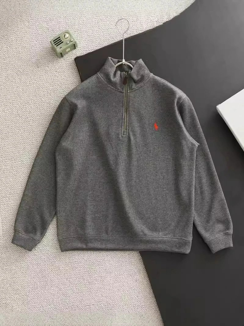 Polo Sport Half-Zip Ribbed Sweater Gray - 23