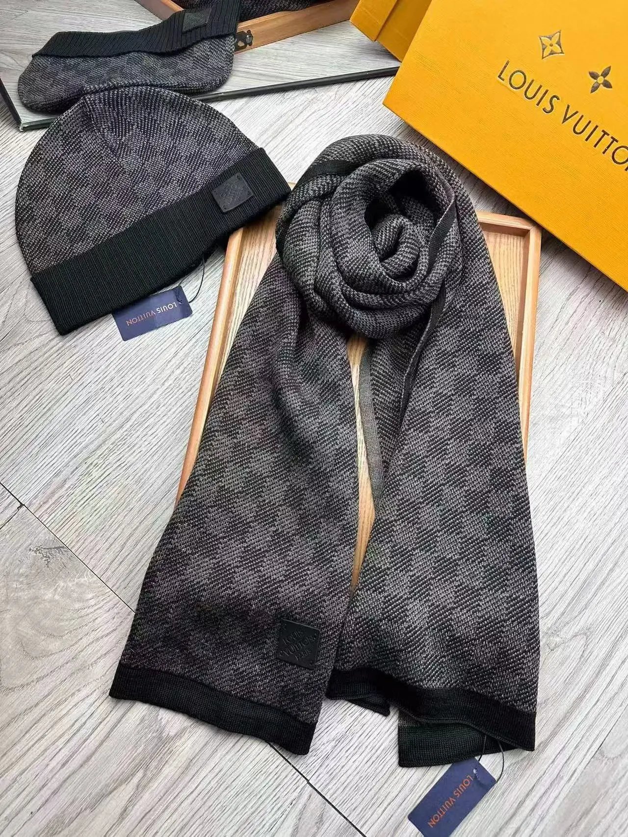 Two piece set 1 (full name letter leather label)