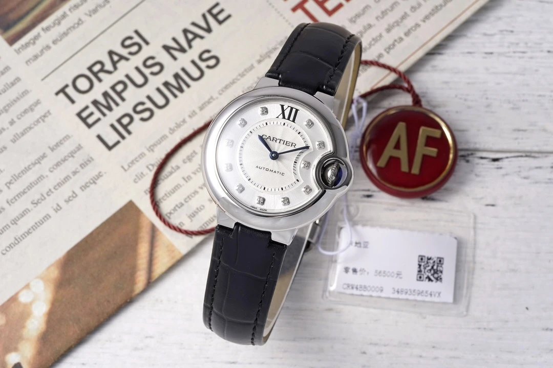 Cartier Ballon Bleu Automatic Silver Dial Two-Tone Steel and Gold Watch Watches - 9
