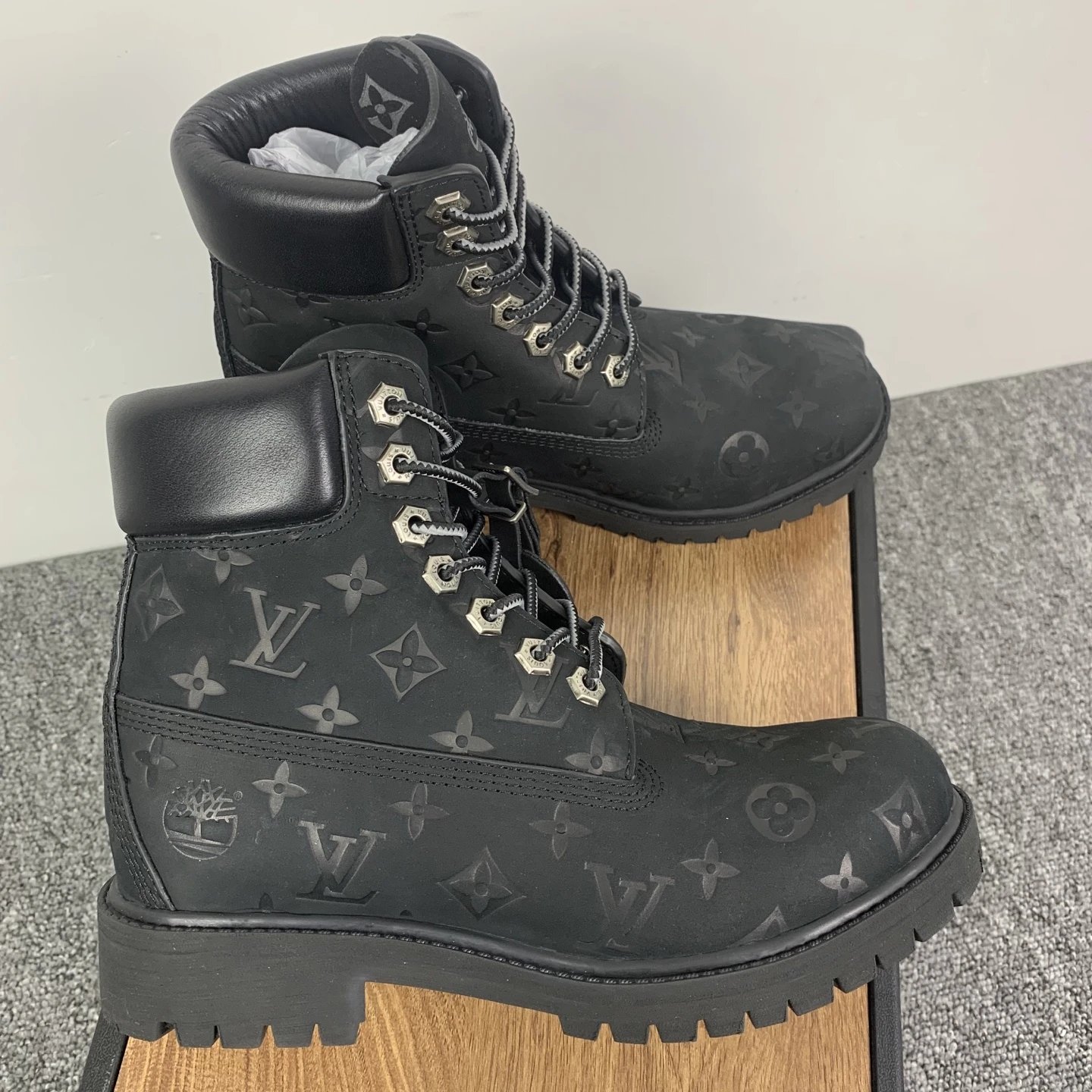 Timberland Boots 6-inch lace-up work — Original edition, high-top Timberland 1V collaboration in black