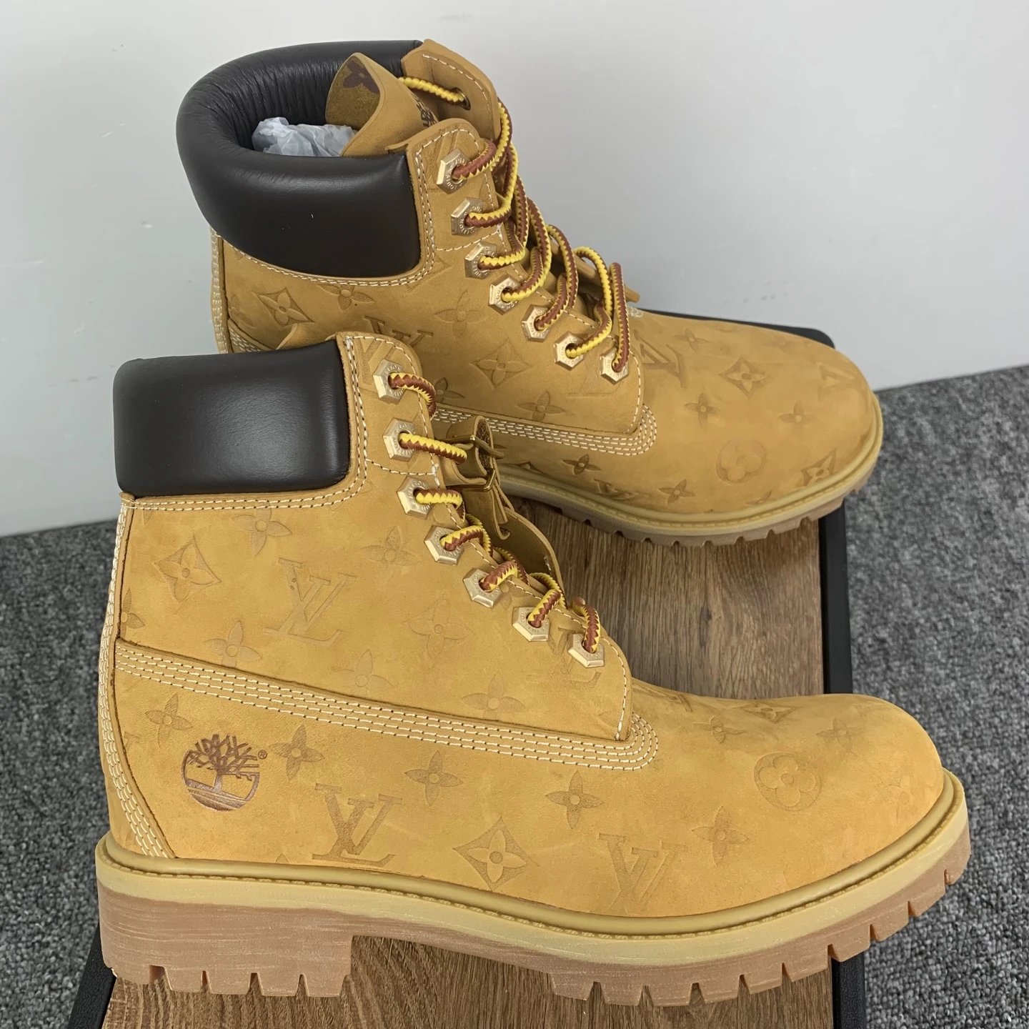 Timberland Boots 6-inch lace-up work — ZS High-Top Timberland 1V Collaboration Yellow