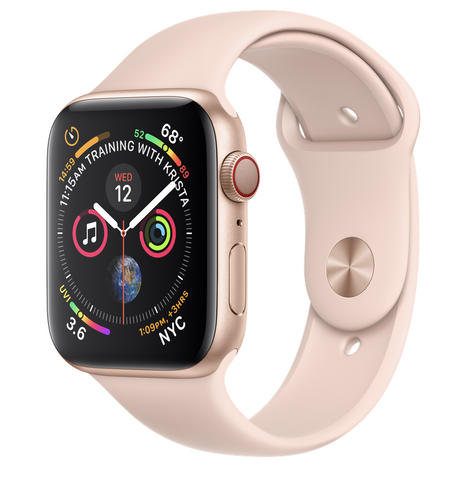 Apple Watch Series 4 Gold Aluminum with Pink Sand Sport Band Smartwatch