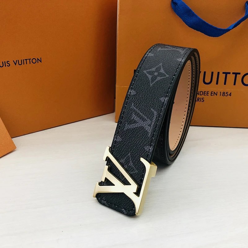 Black Floral Gold Buckle