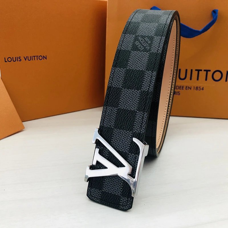 Black Check Silver Buckle
