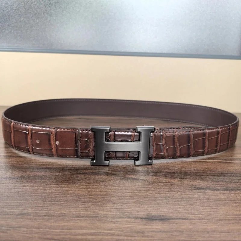 H肚皮纹咖色枪扣