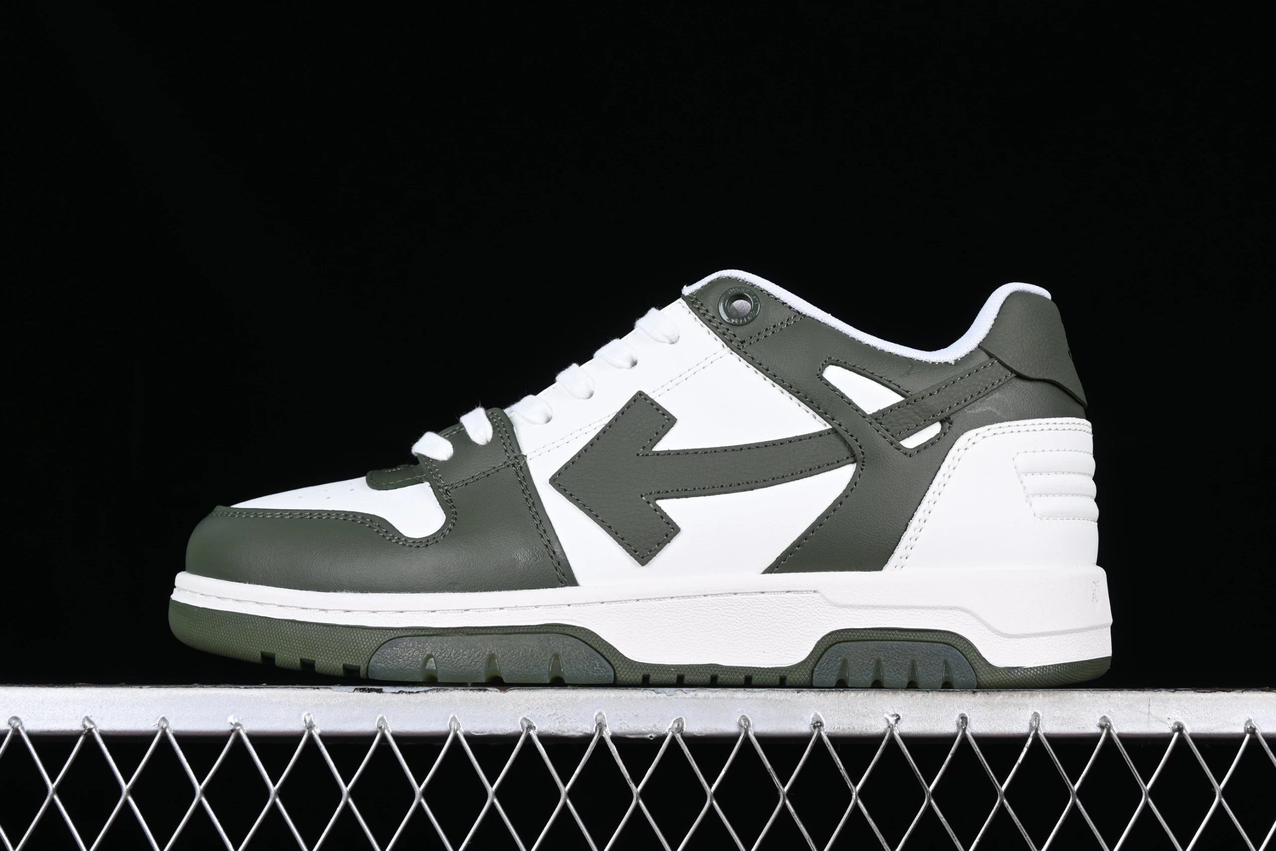 dark green and white