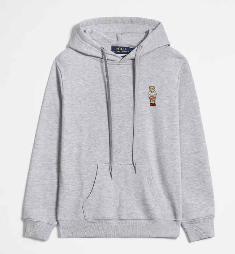 Grey bear embroidery
