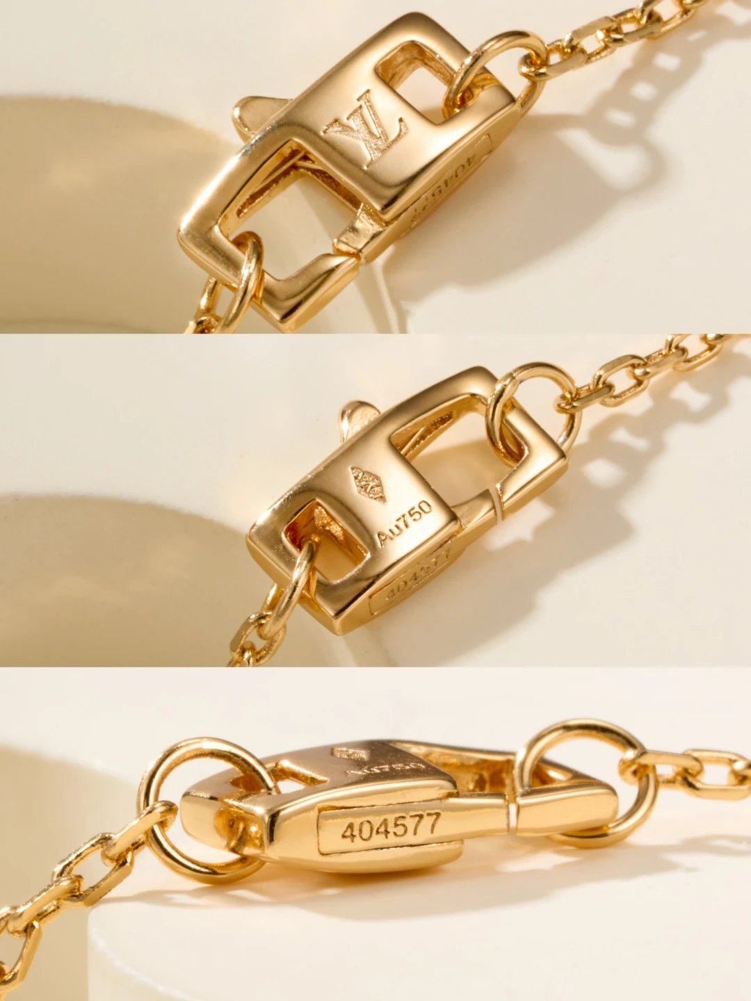 Louis Vuitton Monogram Flower Pendant Necklace Red Gold Jewelry - 13