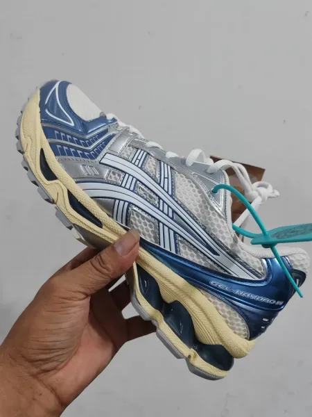 Asics Gel-Kayano 14 Silver Blue Running Shoes - 17