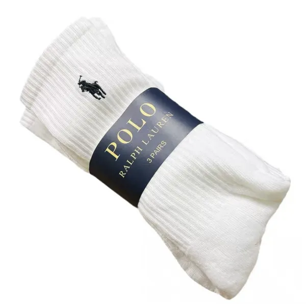 Polo Ralph Lauren Classic Crew Socks White - 1