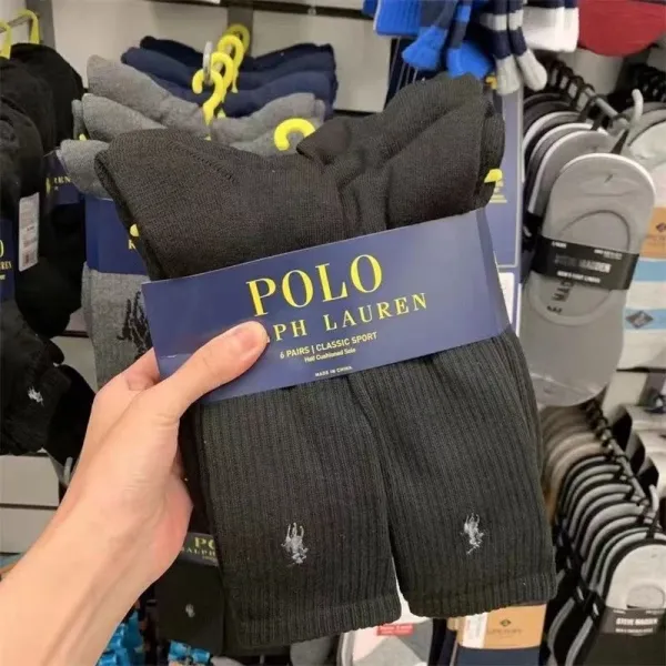 Ralph Lauren Polo Player Logo Ankle Socks White - 2