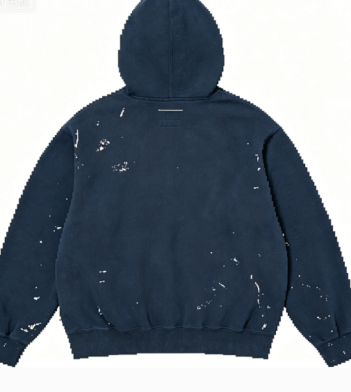 Sup M6 ink splattered tricolor hoodie