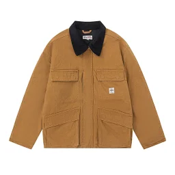 thumbnail for Stus*y Washed Multi-Pocket Jacket with Small Logo Label