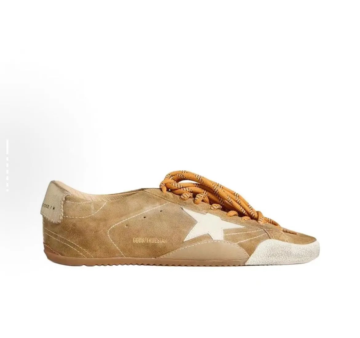 Camel colored frosted leather
