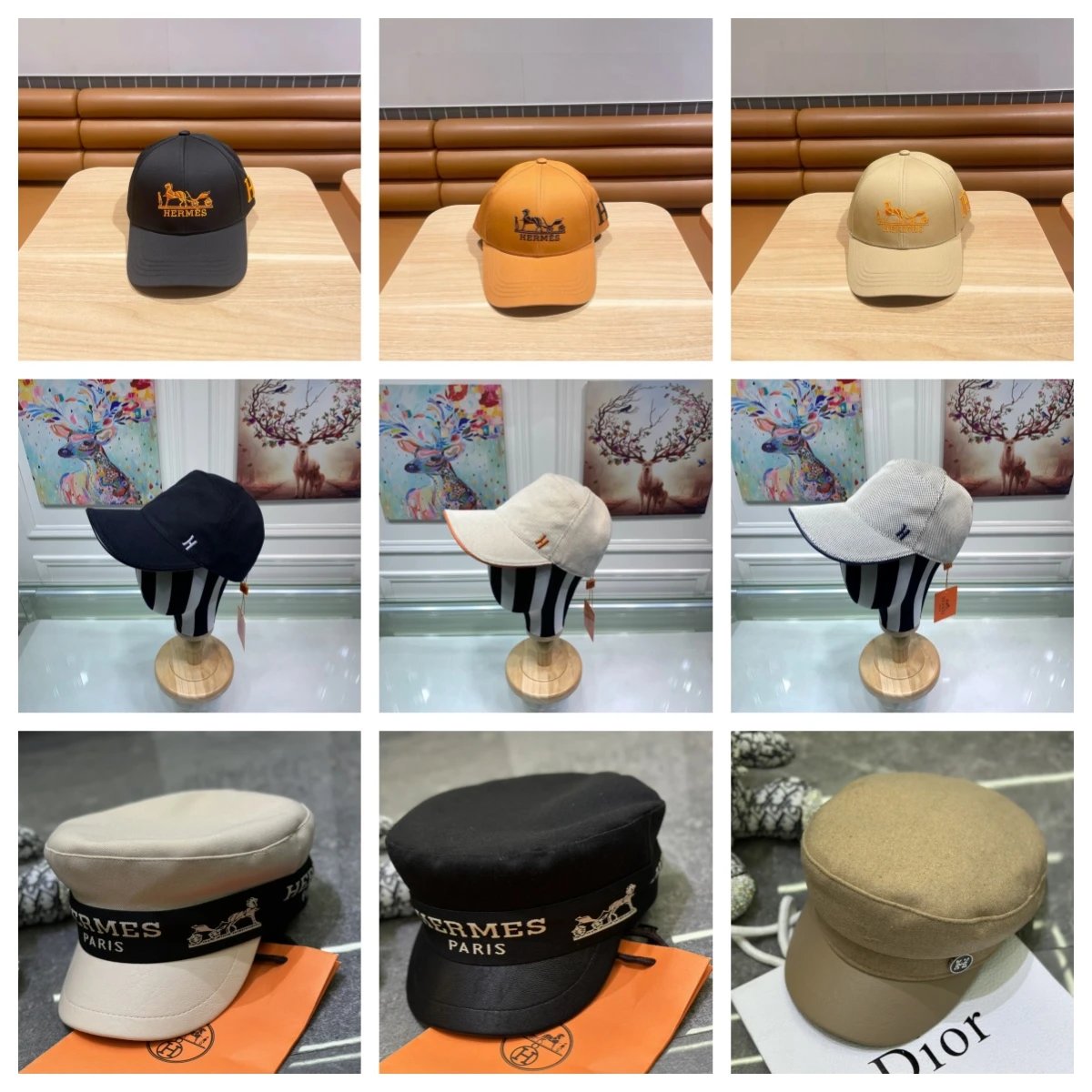 Hermès Hats Embroidered baseball cap image 1